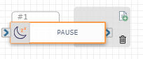 The Pause action on a blank board